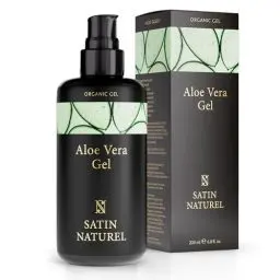 Produktbild: Aloe Vera Gel 100% Vegan - Das Beste der Aloe Vera Pflanze - Natürliche After Sun Pflege 200ml - Bei Sonnenbrand & als Feuchtigkeitscreme - Skincare - Naturkosmetik - Satin Naturel