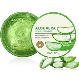 Produktbild: Aloe Vera Gel, 300ml Aloe Vera Gel Bio für Gesicht,Ideal für Sonnenbrand Reparieren, trockene strapazierte Empfindliche Haut - für Gesicht, Haare und Körper