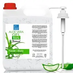 Produktbild: Aloe Vera Gel aus Bio-Pflanzen der Kanarischen Inseln, Skincare Babys und Haustiere, Frisches Blatt, Vegan, Sonnenbrand, Feuchtigkeitscreme, Gesicht, 100% Reines 1000 ml
