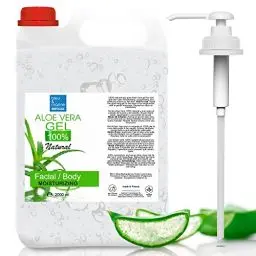 Produktbild: Aloe Vera Gel, aus Bio-Pflanzen der Kanarischen Inseln, Skincare Babys und Haustiere, Frisches Blatt, Vegan, Sonnenbrand Feuchtigkeitscreme, Gesicht, 100% Reines Natürliches, 2000 ml