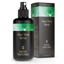 Produktbild: Aloe Vera Spray BIO - 200ml - Das Beste der Aloe Vera Pflanze - Vegan - Natürliche After Sun Pflege - Bei Sonnenbrand & als Feuchtigkeitscreme Gesicht - Skincare - Satin Naturel - Naturkosmetik