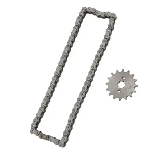 Produktbild: Alomejor 17T 17mm Zahnrad-Kettenantriebssatz, Reibungsloser Betrieb, Kettenrad-Kettensatz für Roller, Motorrad, ATV, Go-Kart