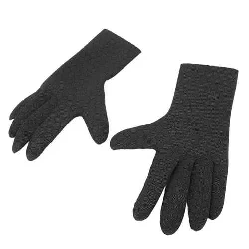 Produktbild: Keenso 1 Paar Tauchhandschuhe, Premium-Neopren 3 Mm Fünf-Finger-Wasserhandschuhe Zum Tauchen, Schnorcheln, Surfen, Bootfahren (Größe L)
