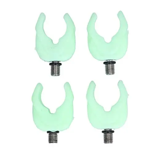 Produktbild: Alomejor 4 Stücke Karpfen Angelrutenauflage Silica Gel Rod Butt Rest Grips Rutenauflagen Angelrutenhalter Angelrute Butt Rest mit M3/8 Gewinde(Leuchtendes Grün)