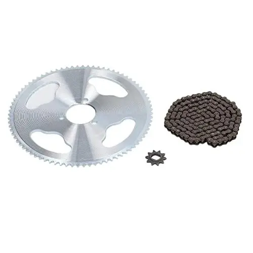 Produktbild: Alomejor 80T Kettenrad Kettensatz 146 Glieder, Mountainbike ATV Motorrad Umrüstsatz für 79cc 212cc 420cc
