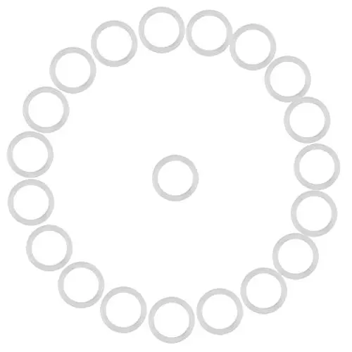 Produktbild: Alomejor Baby Schnuller O-Ringe, 20 Stück Silikon Safe Dummy Schnullerkette Clips Adapter Halter für Baby(Transparent)