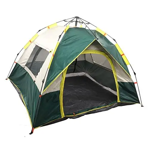 Produktbild: Automatisches Campingzelt, Wasserdichtes Outdoor-Zelt, 3-4 Personen, Tragbares, Schnell Aufstellbares Notfallzelt mit Moskitonetz für Sandstrand, Rasen, Outdoor, Wandern, Angeln, Bergsteigen