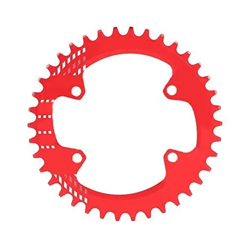 Produktbild: Alomejor Fahrradkettenblatt BCD 96MM schmales breites Kettenblatt-Einzelkettenring für M6000 M7000 M8000(38T-Rot)