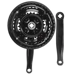 Produktbild: Fahrrad Kurbelgarnitur 24-34-42T, 3-Fach Fahrrad Kurbel Vierkant Fahrrad Tretkurbel Kettenblatt Kettenradgarnitur, für 21/24/27 Geschwindigkeit Mountainbike 170 mm Kurbellänge