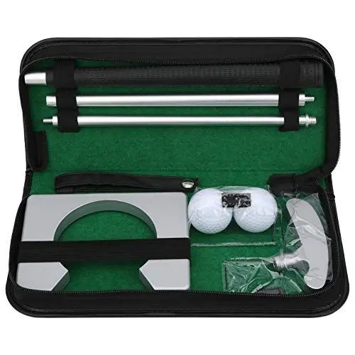 Produktbild: Alomejor Putter Set Rechts Hände 3 Anschließbarer Übungsputter mit Bällen und Tragetasche Indoor Set