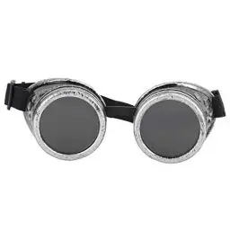 Produktbild: Alomejor Steampunk Goggles Steampunk Sonnenbrillen Schweißen Punk Classic Cosplay Brillen für Party Prop Decor(LOVE type-Vintage Silber)