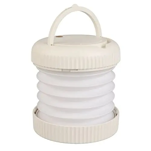 Produktbild: Alomejor Zusammenklappbare Camping-Laterne, Multi-Modus mit Weichem Licht, Augenschutz, Magnetische LED-Lampe, Lange Akkulaufzeit Zum Wandern (WHITE)