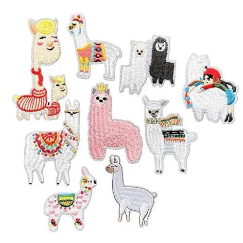 Produktbild: Alpaka bügelflicken kinder 9 pcs bügelbilder für textilien patches zum aufbügeln alpaka deko patch zum aufbügeln alpaka geschenk aufnäher kinder bügelbilder kinder schleich lama alpaka patches