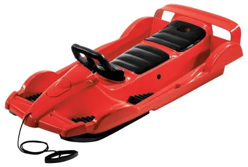 Produktbild: AlpenGaudi Unisex Doublerace Rot Doppelsitzer Schlitten, rot, 114x55x28 cm EU