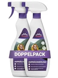 Produktbild: ALPENWERT® Textil Imprägnierspray 1000ml (LANGZEIT-ABPERL-SCHUTZ) Made in Germany für Textilien Outdoor, Schuhe, Skibekleidung, Zelte uvm. Outdoor (2x500ml)