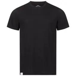 Produktbild: Alpenwert® Merino Shirt Herren (Made IN Portugal) perfektes Wandershirt Wander Tshirt aus Merinowolle Tshirt für Sport, Outdoor, Funktionsshirt (DE/NL/SE/PL, XL, Regular, Regular, Schwarz)