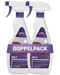 Produktbild: Alpenwert Zelt & Pavillion Imprägnierspray (LANGZEIT-ABPERL-Schutz) Made in Germany Imprägnierung für Zelte, Markisen, Sonnenschirm UVM. (2x500ml)
