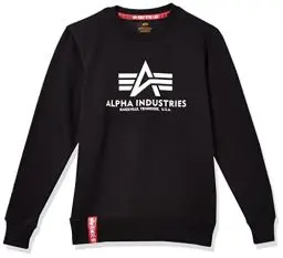 Produktbild: ALPHA INDUSTRIES Herren Basic Sweater Pullover, Schwarz (Schwarz 03), L