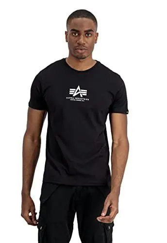 Produktbild: ALPHA INDUSTRIES Herren Basic T Ml T-Shirt, Schwarz, M