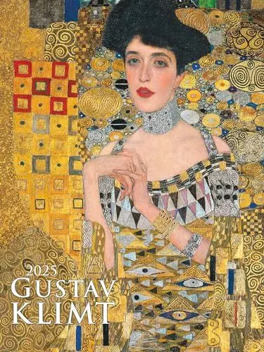 Produktbild: Alpha Edition - Gustav Klimt 2025 Bildkalender, 42x56cm, Kalender mit hochwertigen Kunstabbildungen für jeden Monat, Silberfolienprägung mit Metalliceffekt, internationales Kalendarium