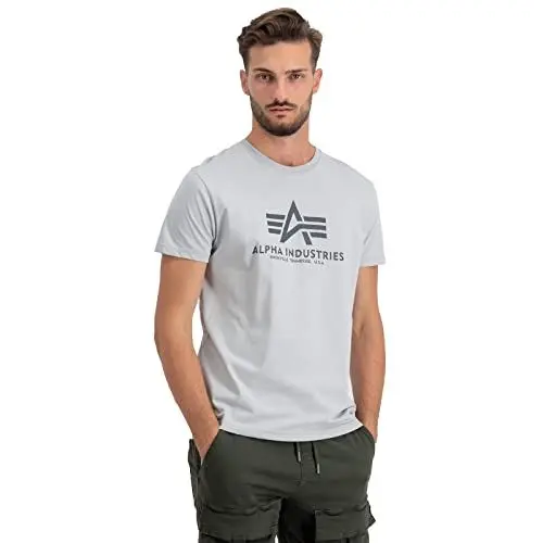 Produktbild: Alpha Industries Basic T-Shirt für Herren Pastel Grey