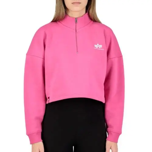 Produktbild: Alpha Industries Half Zip Sweater COS SL Wmn Sweatshirt für Damen Magenta