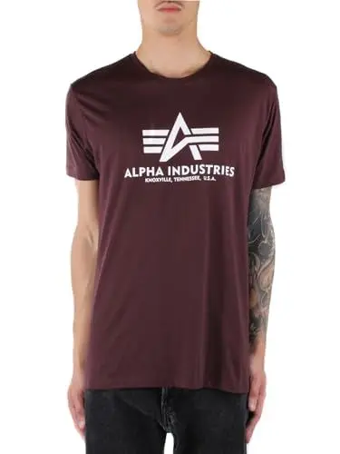 Produktbild: Alpha Industries Herren Basic T-Shirt, Deep Maroon, XXL