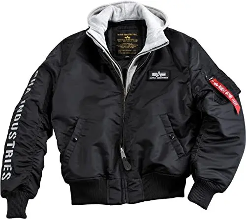 Produktbild: Alpha Industries Herren MA-1 D-Tec SE Bomberjacke, Black/Grey, 2 XL