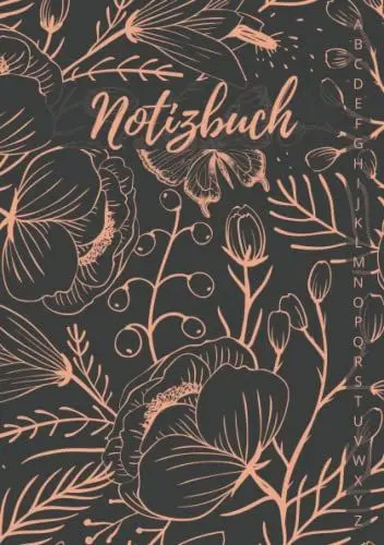 Produktbild: Alphabetisches Notizbuch: A5 liniert mit alphabetischen Registerkarten von A bis Z und Inhaltsverzeichnis