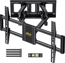 Produktbild: Alphamount TV Wandhalterung Schwenkbar für 37-75 Zoll Fernseher, Neigbar Ausfahren Wandhalterung Fernseher, TV Halterung Max Gewicht 45kg, VESA 200x100 zu 600x400mm