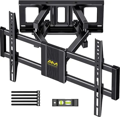 Produktbild: Alphamount TV Wandhalterung Schwenkbar für 37-75 Zoll Fernseher, Neigbar Ausfahren Wandhalterung Fernseher, TV Halterung Max Gewicht 45kg, VESA 200x100 zu 600x400mm
