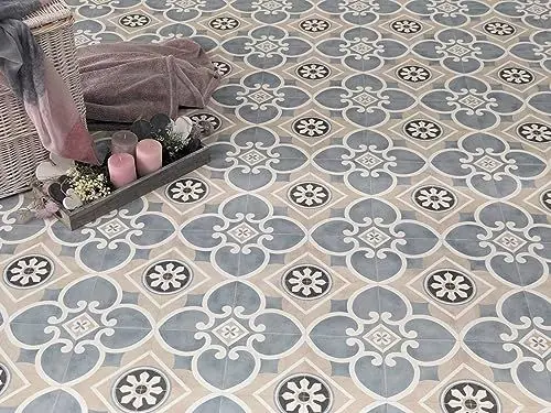 Produktbild: PVC Bodenbelag Vinylboden in nostalgischer Retro Art, Zuschnitt (2m breit, 1m lang)