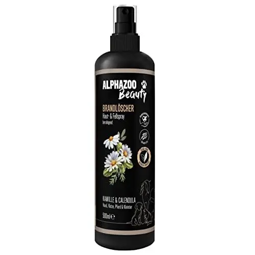 Produktbild: alphazoo Juckreiz Hund & Katze Brandlöscher 200 ml I Anti Juckreiz-Spray gegen Kratzen, Jucken & Hotspots I Sanftes Wundspray nach Milben, Grasmilben & Allergien I Hautpflegespray für Haut & Fell