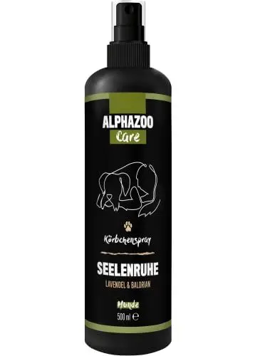 Produktbild: alphazoo Seelenruhe Körbchenspray 500 ml, Natürliches Entspannungs- & Anti-Stress-Mittel für Hunde, Entspannungsspray, Beruhigungsspray Hunde für Ruhe, Wohlbefinden und Anti-Stress