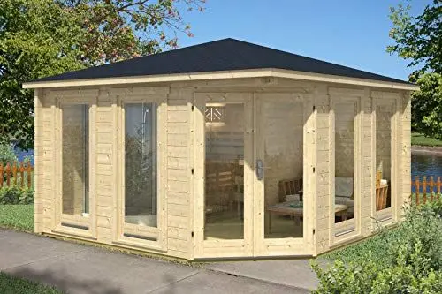 Produktbild: Alpholz 5-Eck Saunahaus Sandor-70, 70 mm Wandstärke (400 x 400 cm)