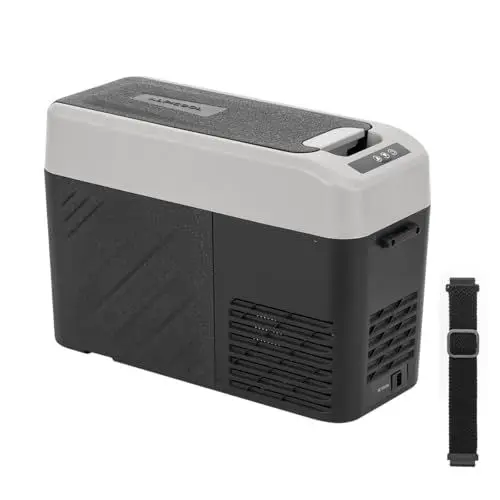 Produktbild: Alpicool KCF15 15L Kompressor Kühlbox Tragbar für Auto, LKW, Kompakter Camping Kühlschrank 12/24V DC Kühlbox für Reisen, Lebensmittel & Getränke, Leichtes Design