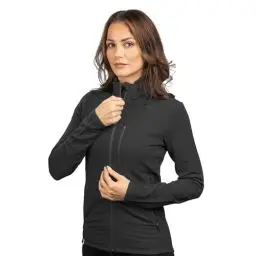Produktbild: ALPIN LOACKER Merino Jacke Damen 270 g/m² I Merinowolle Fleecejacke atmungsaktiv I Wolljacke für Outdoor und Freizeit, Schwarz M