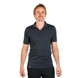 Produktbild: ALPIN LOACKER Merino Poloshirt Herren atmungsaktiv - Premium Merino Tshirt Herren Kurzarm I Atmungsaktives Merino Golf Poloshirt Herren I Merino Unterwäsche, Polo Grau M