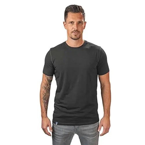 Produktbild: ALPIN LOACKER Merino Shirt Herren Kurzarm I Antischweißshirt I Merinowolle Tshirt I Thermooberteil atmungsaktiv, Grau XL