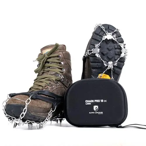 Produktbild: ALPIN LOACKER Grödel für Schneeschuhe I Leichte Steigeisen für Bergschuhe I Schhukrallen und Antirutsch Spikes I Eiskrallen & Schuhspikes, Grödel M