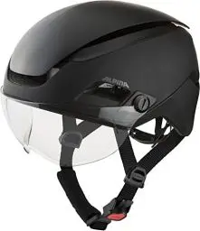 Produktbild: Alpina Altona - Extrem Leichter, Beleuchteter & Belüfteter Fahrradhelm Mit Hochwertigem Visier Für Erwachsene, Black-Stealth matt, 57-62 cm