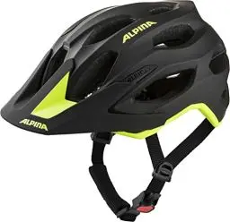 Produktbild: Alpina Carapax 2.0 - Leichter, Stabiler & Komfortabler Fahrradhelm Mit Fliegennetz & Antibakteriellen Polstern Für Erwachsene, Black-neon Yellow matt, 52-57 cm