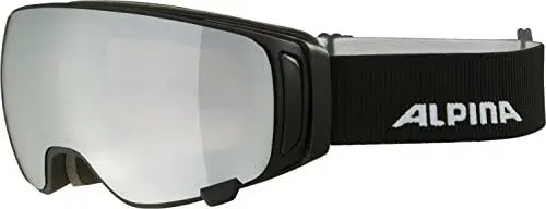 Produktbild: ALPINA DOUBLE JACK MAG Q-LITE - Verspiegelte, Kontrastverstärkende Wechselscheiben OTG Skibrille Mit 100% UV Schutz Für Erwachsene, black matt, One Size