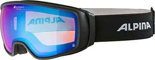 Produktbild: ALPINA DOUBLE JACK PLNT Q-LITE - Verspiegelte, Kontrastverstärkende OTG Skibrille Mit 100% UV-Schutz Für Erwachsene, black matt, One Size