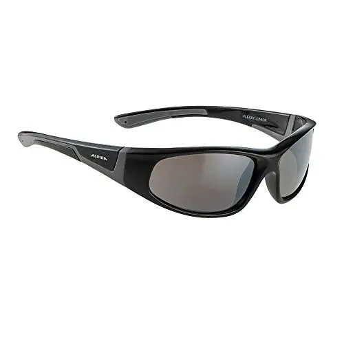 Produktbild: ALPINA FLEXXY JUNIOR - Verspiegelte und Bruchsichere Sonnenbrille Mit 100% UV-Schutz Für Kinder, black-grey gloss, One Size