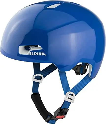 Produktbild: ALPINA Hackney - Leichter, Bruchfester & Optimal Klimatisierter Fahrradhelm für Kinder, Mit Nachrüstbarem LED für Gute Sichtbarkeit, Blue Gloss, S (47-51 cm)