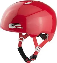 Produktbild: ALPINA Hackney - Leichter, Bruchfester & Optimal Klimatisierter Fahrradhelm für Kinder, Mit Nachrüstbarem LED für Gute Sichtbarkeit, red Gloss, M (51-56 cm)