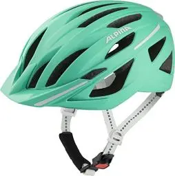 Produktbild: ALPINA HAGA - Stoßabsorbierender, Sicherer & Optimal Anpassbarer Urban Fahrradhelm Mit Integriertem LED-Licht Für Erwachsene, Turqouise matt, M (51-56 cm)