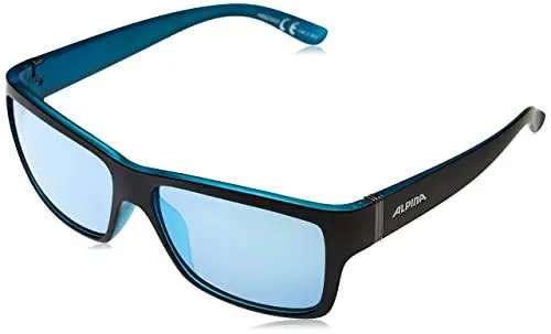 Produktbild: ALPINA KACEY - Verspiegelte und Bruchsichere Sonnenbrille Mit 100% UV-Schutz Für Erwachsene, black matt-blue, One Size
