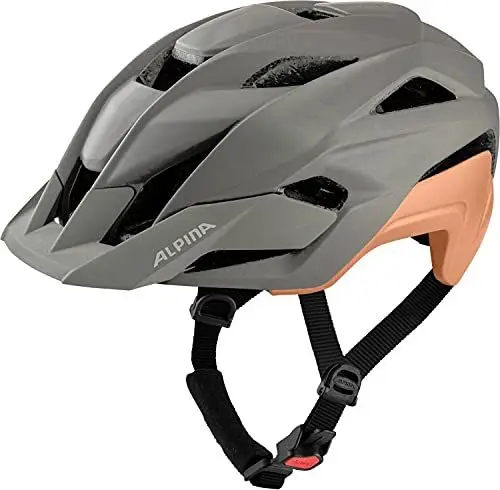Produktbild: ALPINA KAMLOOP - Individuell Anpassbarer, Leichter & Sicherer Fullface Fahrradhelm mit Kinnbügel, für Erwachsene, Moon-Grey-Peach matt, S (51-55 cm)